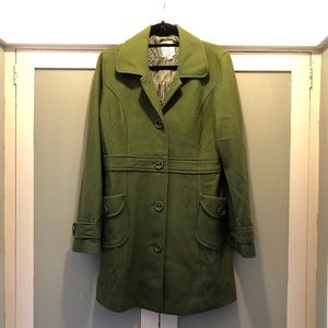 Tulle Olive Green Trench Pea Coat